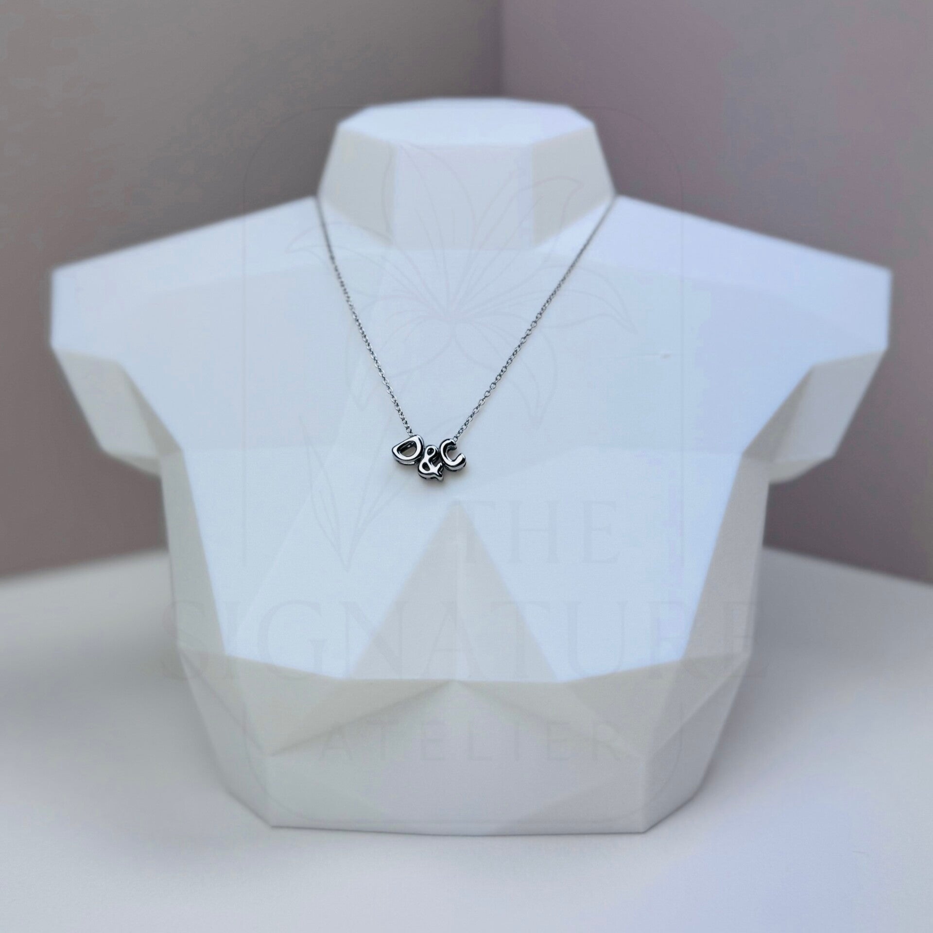 RVS ketting zilver | Initialen