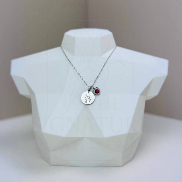 RVS ketting zilver | Moeder & kind