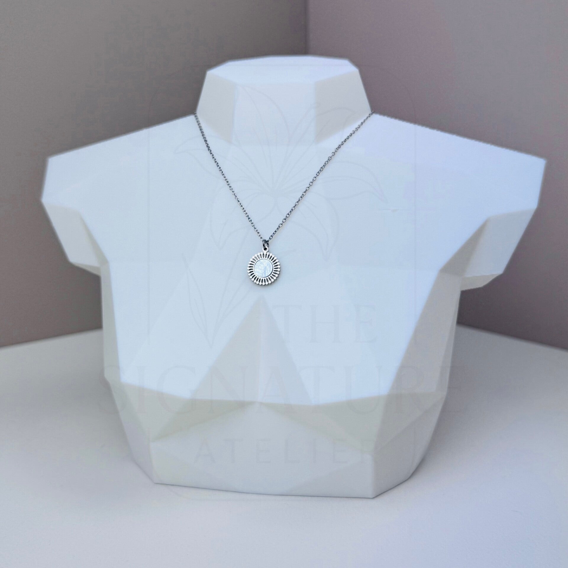RVS ketting zilver | Schelp cirkel