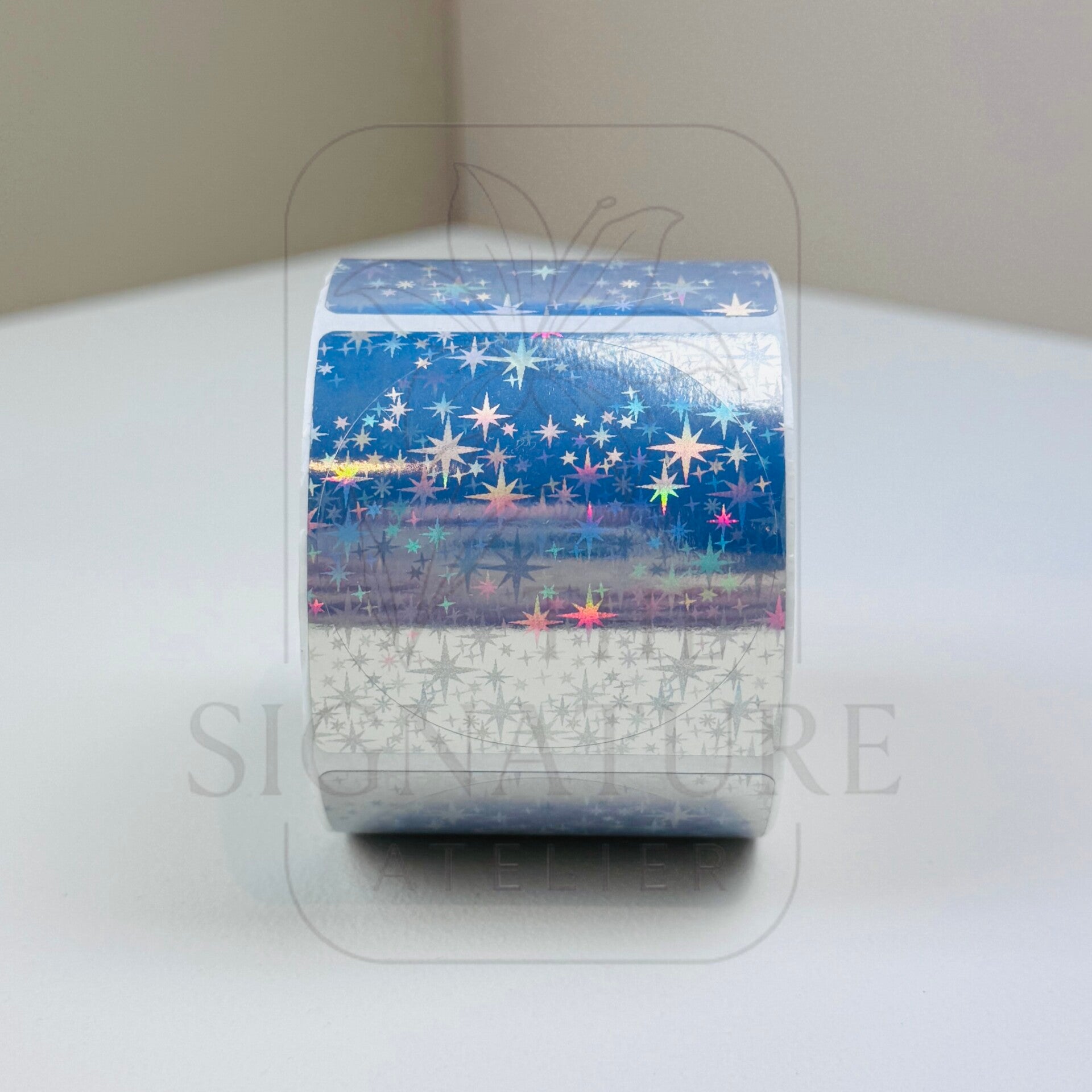 Holografische sterren stickers | Rond 50mm