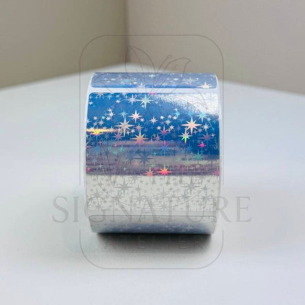 Holografische sterren stickers | Rond 50mm