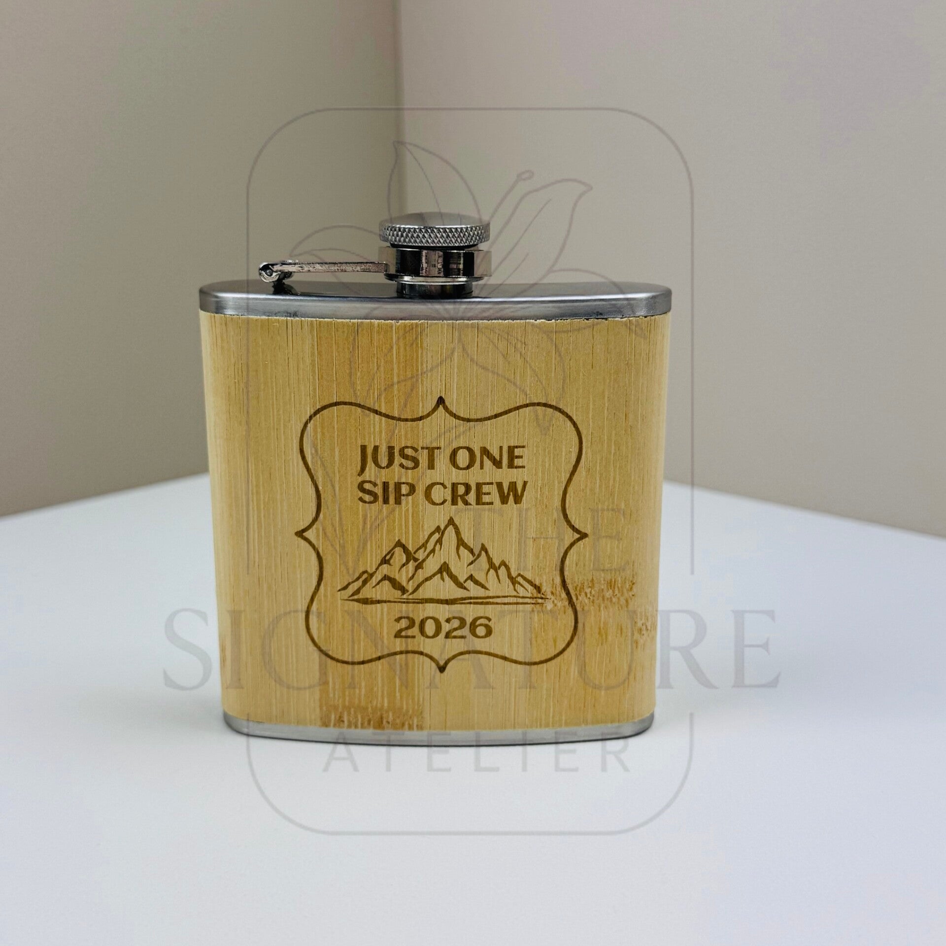 Vlakke drinkfles | Wintersport | Vriendengroep set