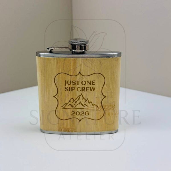 Vlakke drinkfles | Wintersport | Vriendengroep set