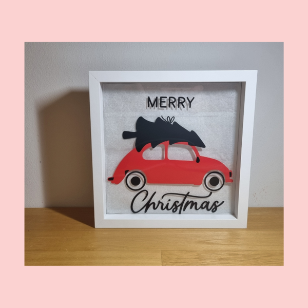 Leuchtender LED Bilderrahmen mit Weihnachtsmotiv