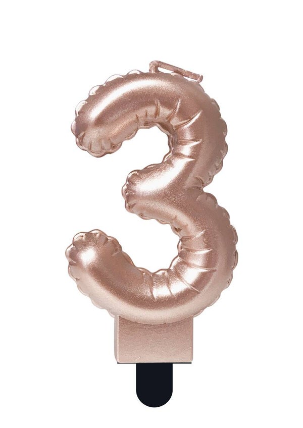 Foil balloon candle rose - 3