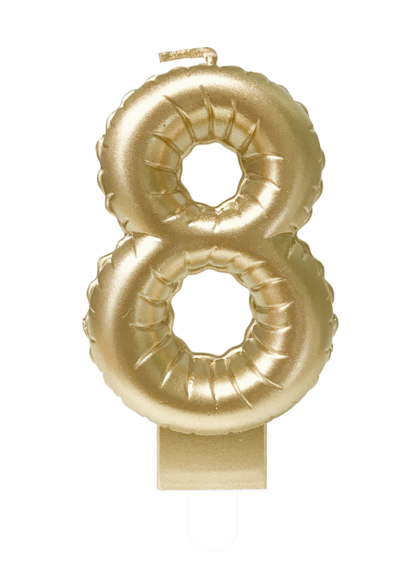 Foil balloon candle gold - 8