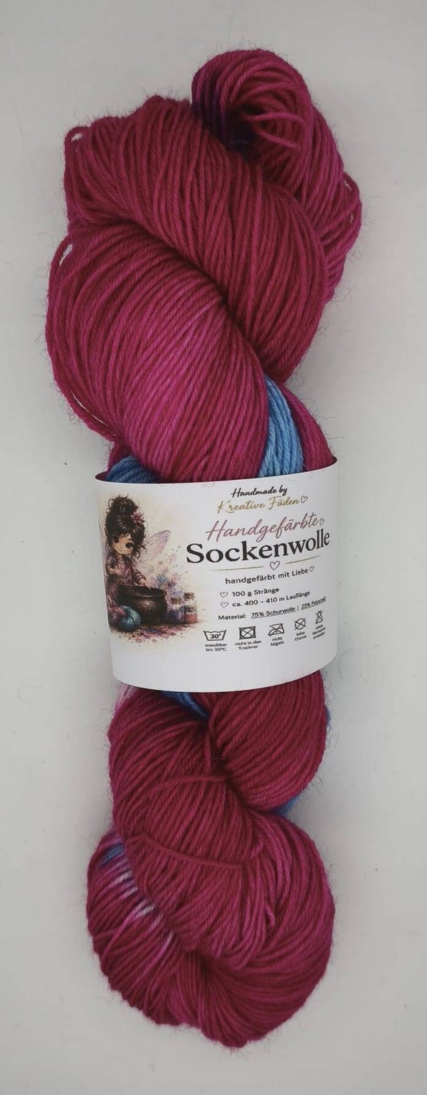 Handgefärbte Sockenwolle 17/26