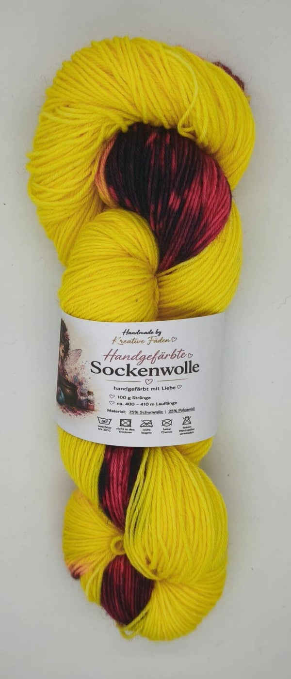 Handgefärbte Sockenwolle 13/26
