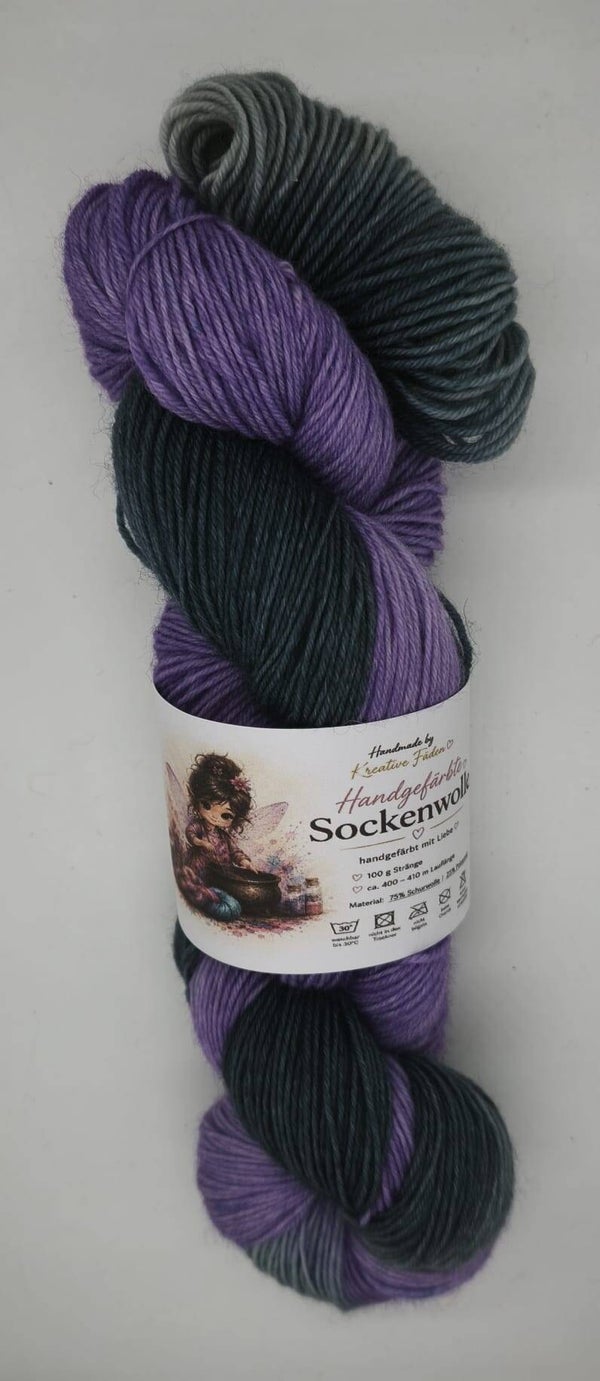 Handgefärbte Sockenwolle 14/26