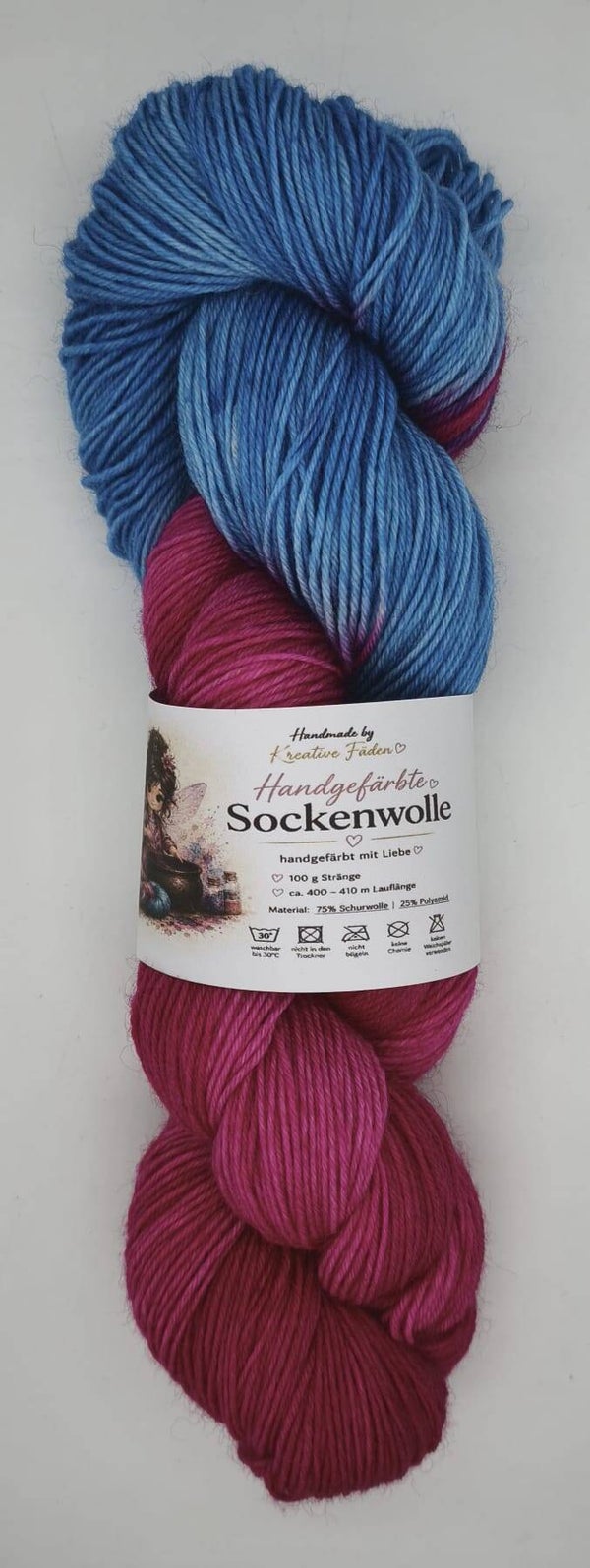 Handgefärbte Sockenwolle 3/26