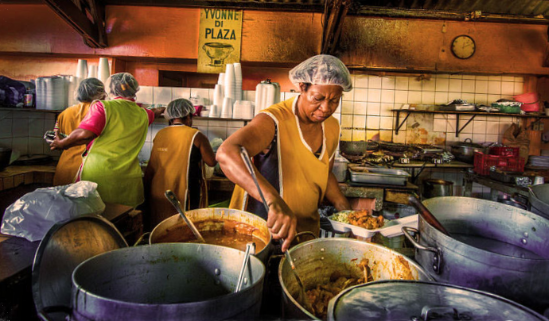 Plaza Bieu local food Curaçao