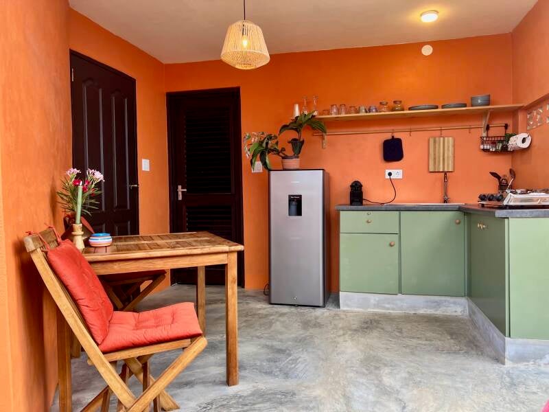 De Octopus Tropical Oasis Eco retreat Curaçao veranda