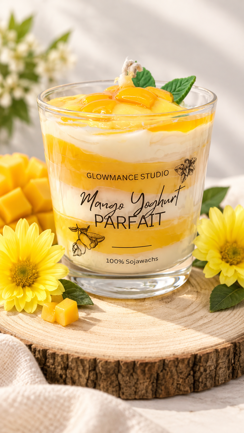 Mango Joghurt Parfait Kerze