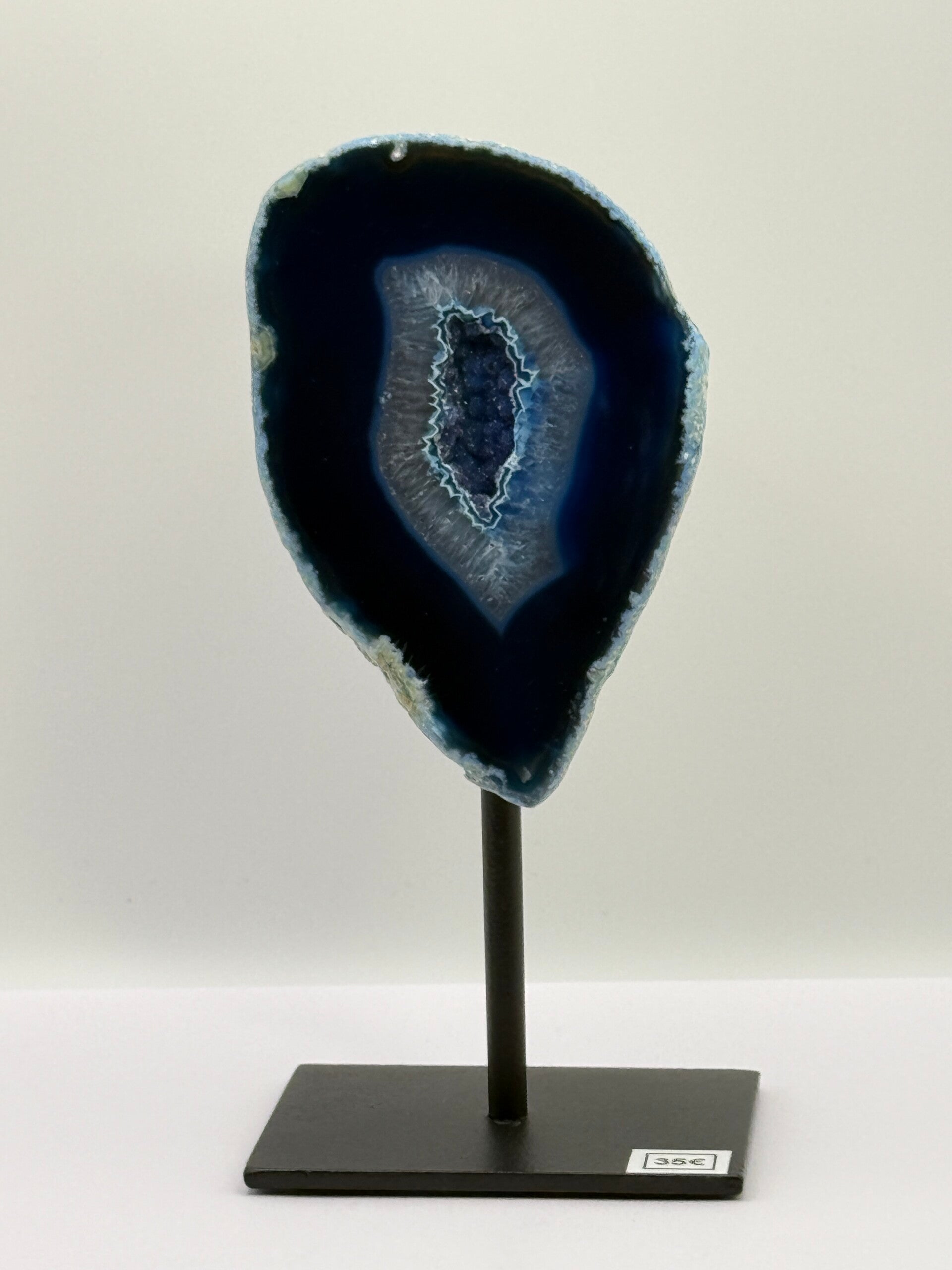 Agaat op staander blauw