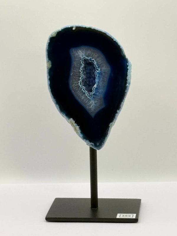 Agaat op staander blauw