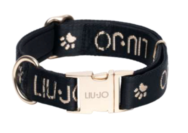 LIU-JO Jacquard halsband met logo en pootjes (PW5202) Zwart