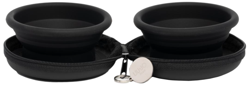 LIU-JO Reisset met voer- en drinkbakje / Dubbele reisbakjes met hard-case