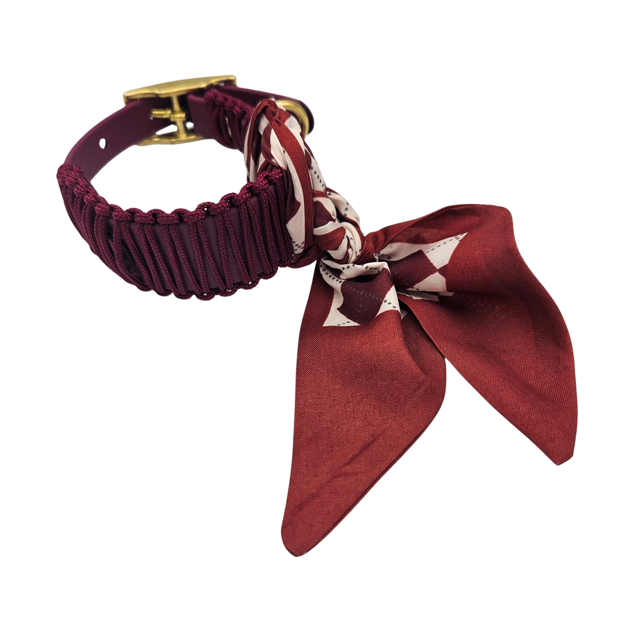 NOVA WIDE halsband WINE RED