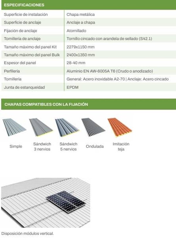 Estructura coplanares - cubiertas metálicas -