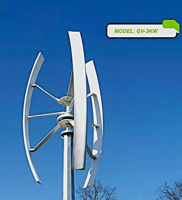 AEROGENERADOR EJE VERTICAL _ MODELO  GV-2kW