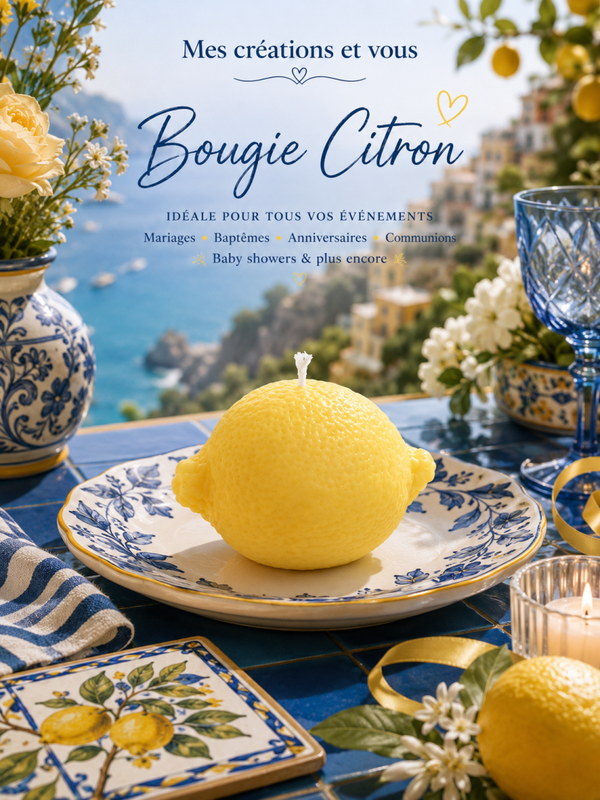 Bougie citron - 10 pièces (événement)