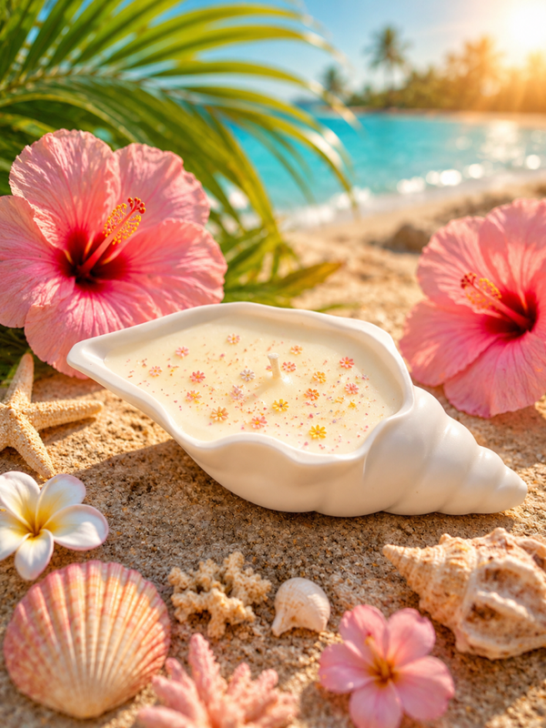 Bougie Coquillage S Blanc