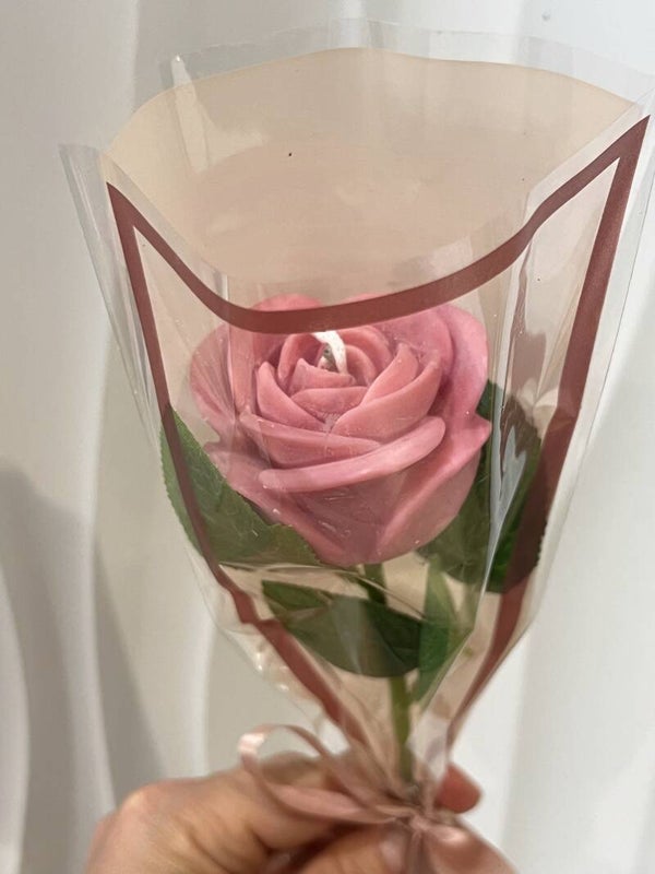 Grande rose - Rose foncé Monoï
