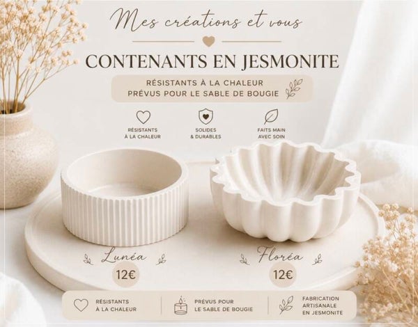 Contenant en jesmonite