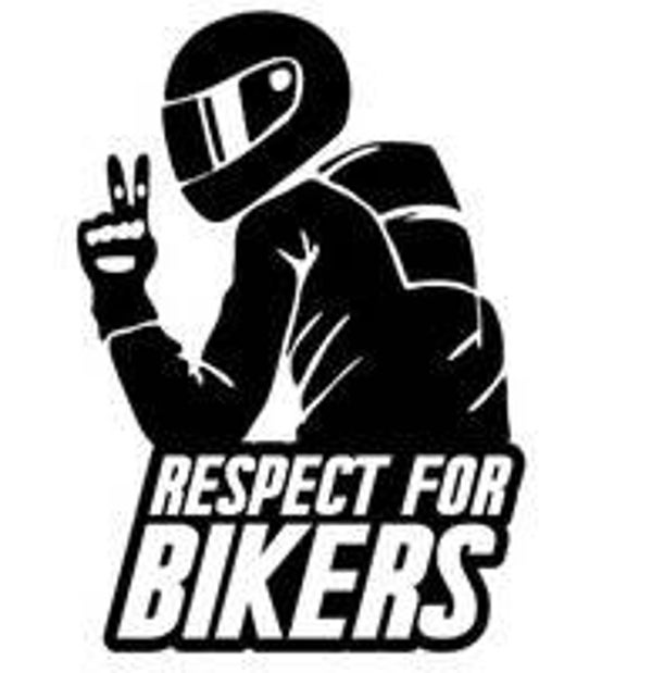 set van twee respect for bikers autosticker raamsticker motorsticker 15cm