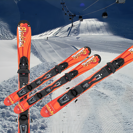 Snowblades Model 2026  Orange-Woody 99cm + Tyrolia Power 11 Grip&Walk ski-binding.
