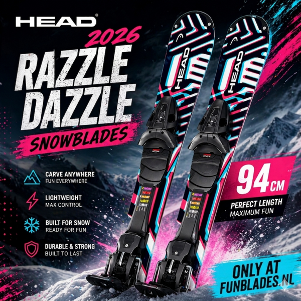 Head Snowblades Razzle Dazzle 2026,  Snowblades van 94 cm, nu met gratis tas