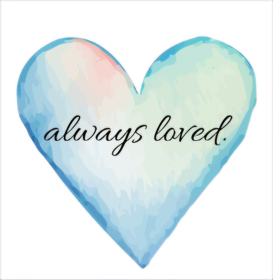 Bügelbild: Herz "always loved"_3 Varianten