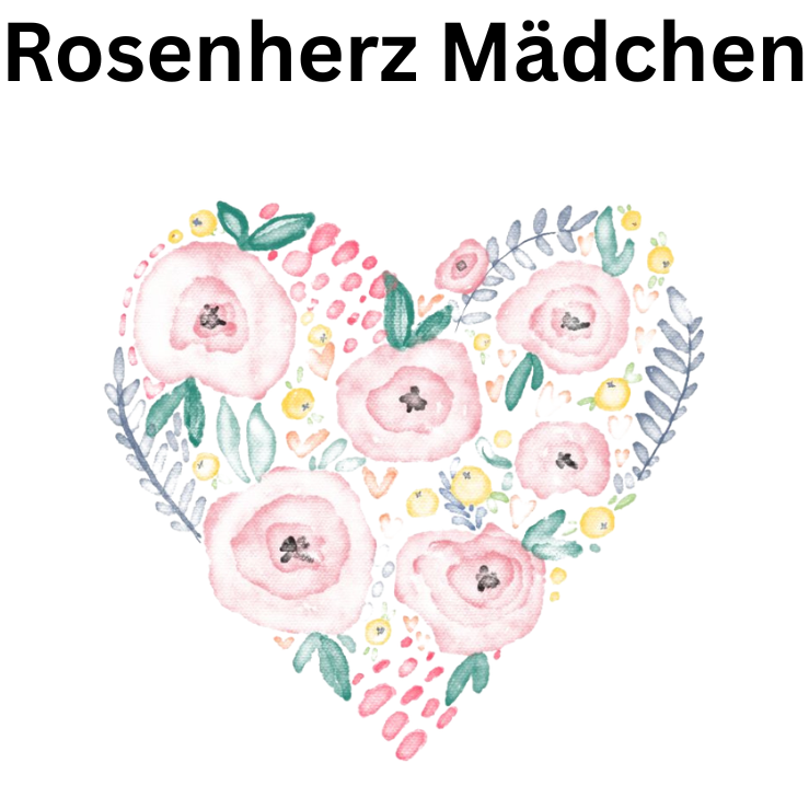 Bügelbild: Rosenherz