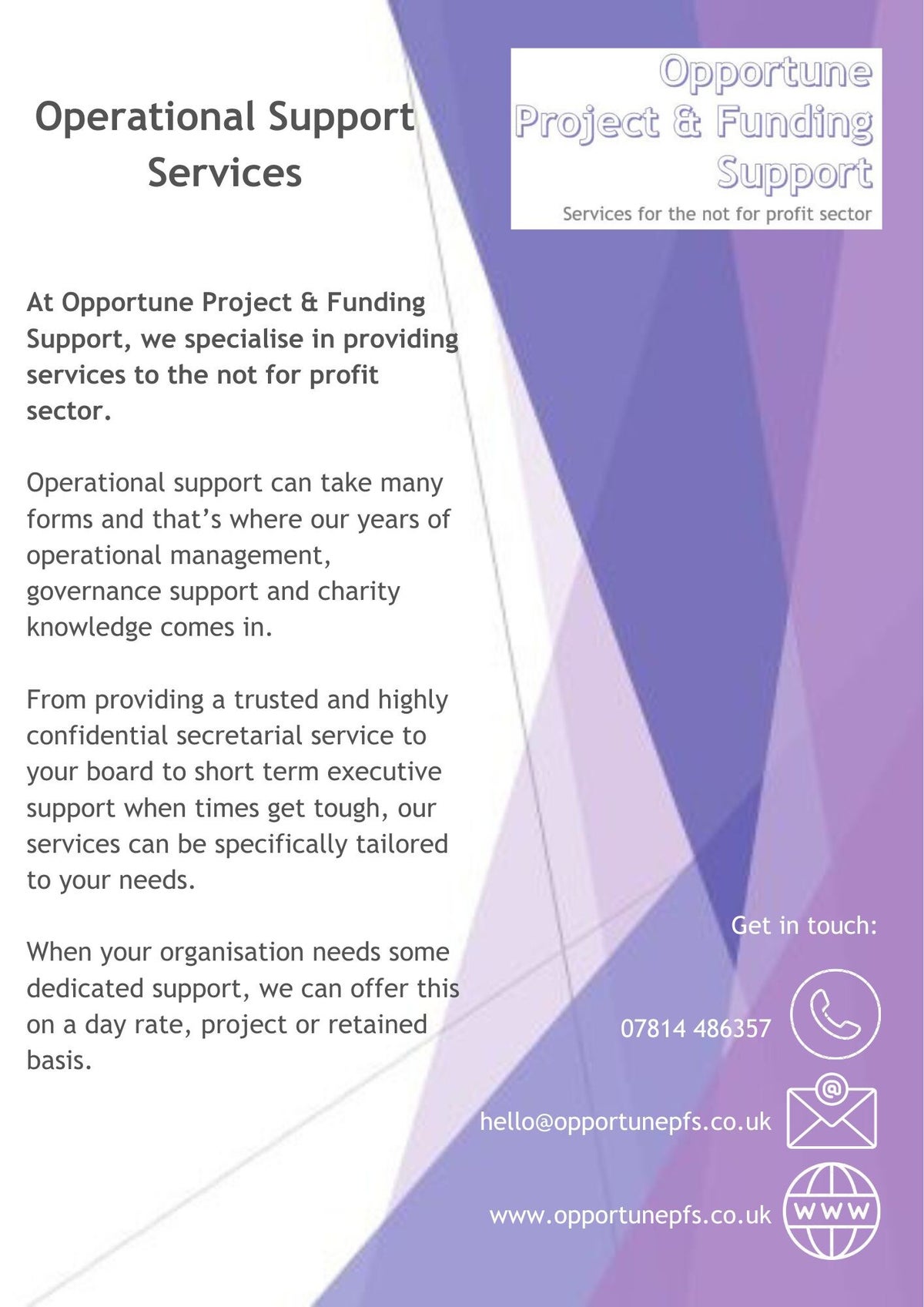 Our Services | Opportune Project & Funding Support