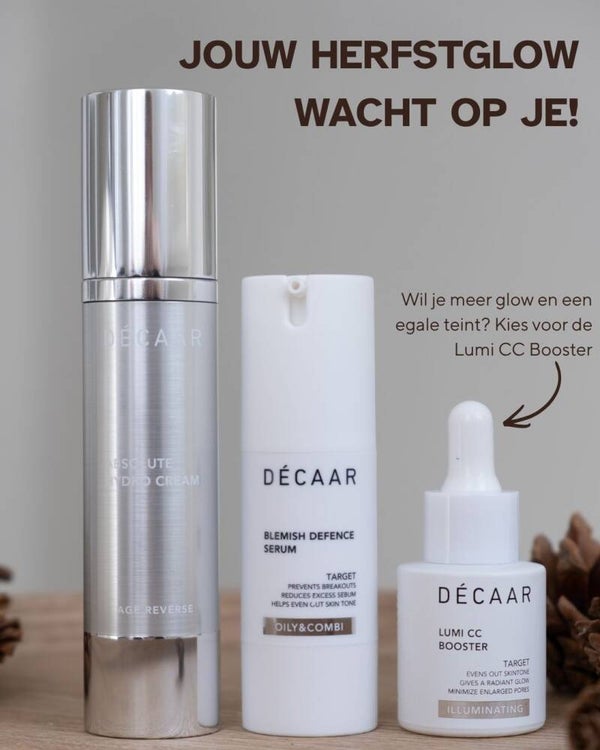 Décaar actiepakket Absolute Hydro Cream - Lumi CC Booster & GRATIS BLEMISH DEFENSE SERUM