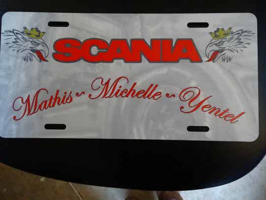 nummerplaat met foto