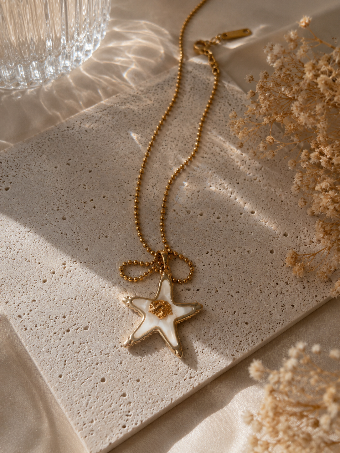 Collier étoile blanche