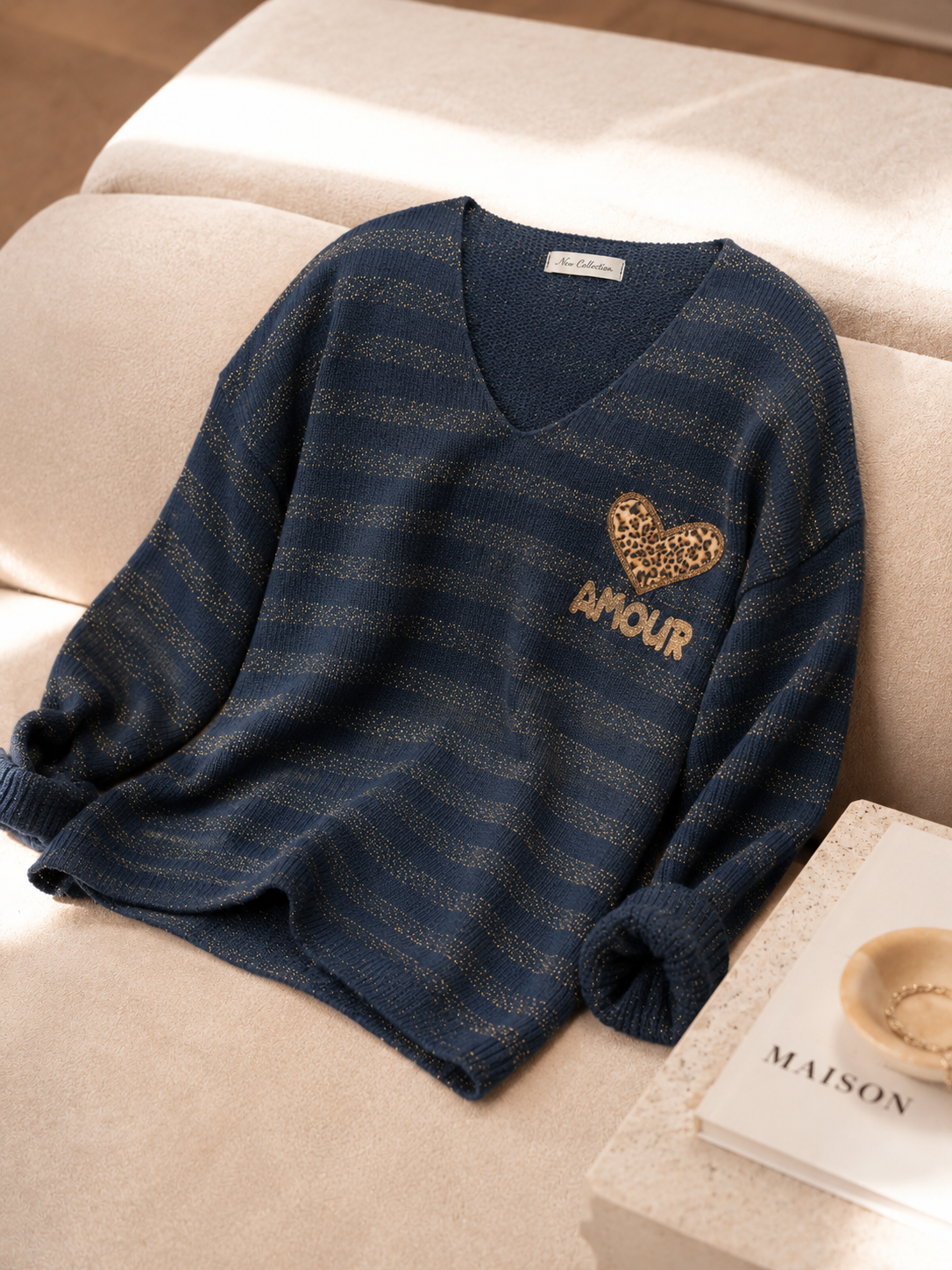 Pull Amour bleu