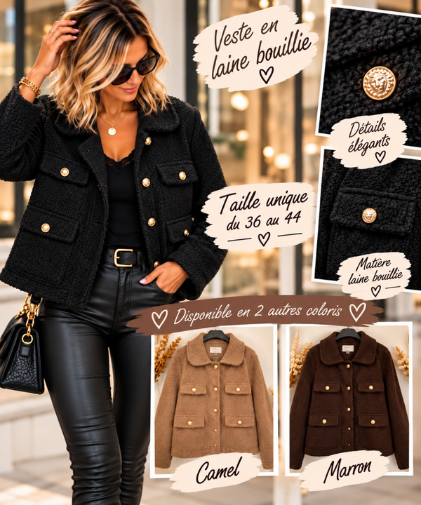 Veste en laine bouillie