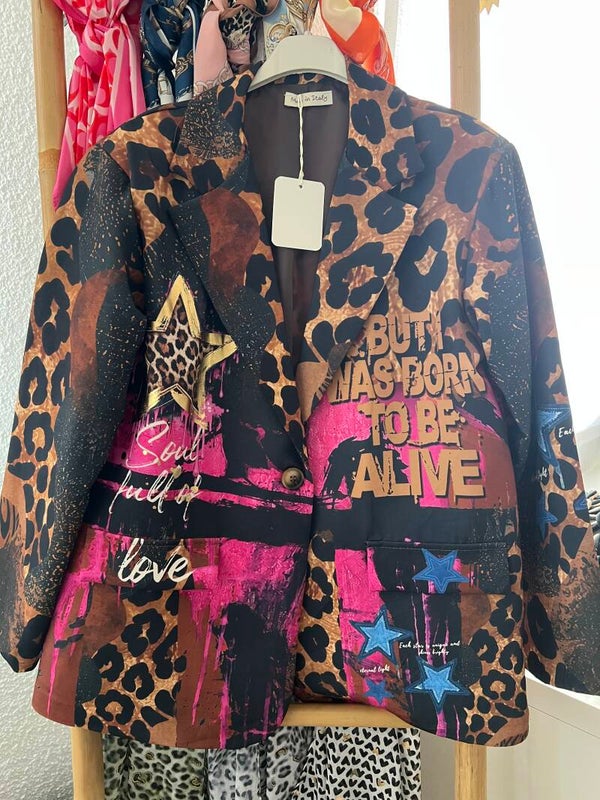 Blazer étoile léopard
