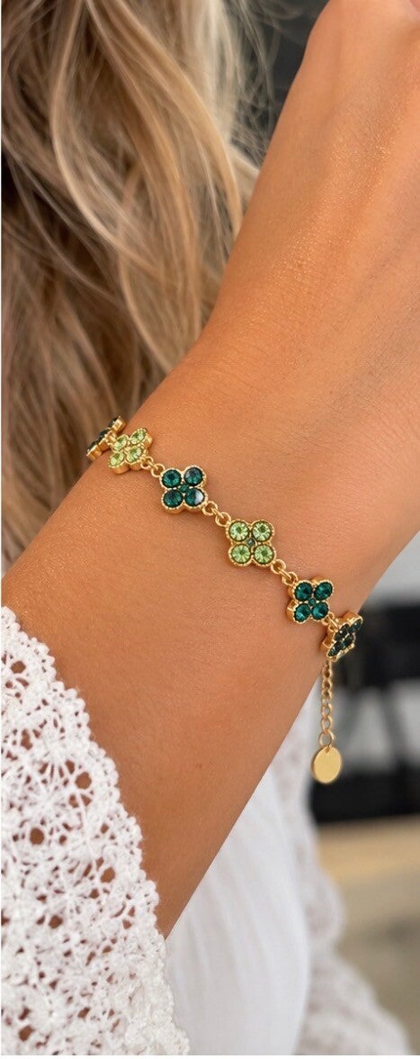 Bracelet acier inoxydable bleu vert