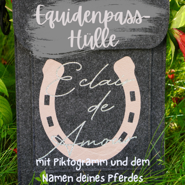 Pferdepasshülle mit Icon und Pferdename personalisiert
