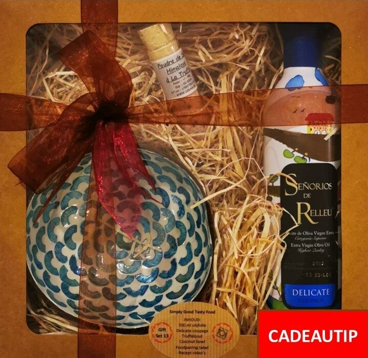 SET 13 - DELICATE 500 ML + COCONUT BOWL (kleur naar keuze) + HIMALAYA TRUFFELZOUT