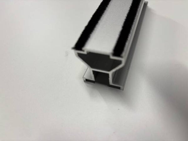 Stootborstel  zwart of grijs 5500 mm