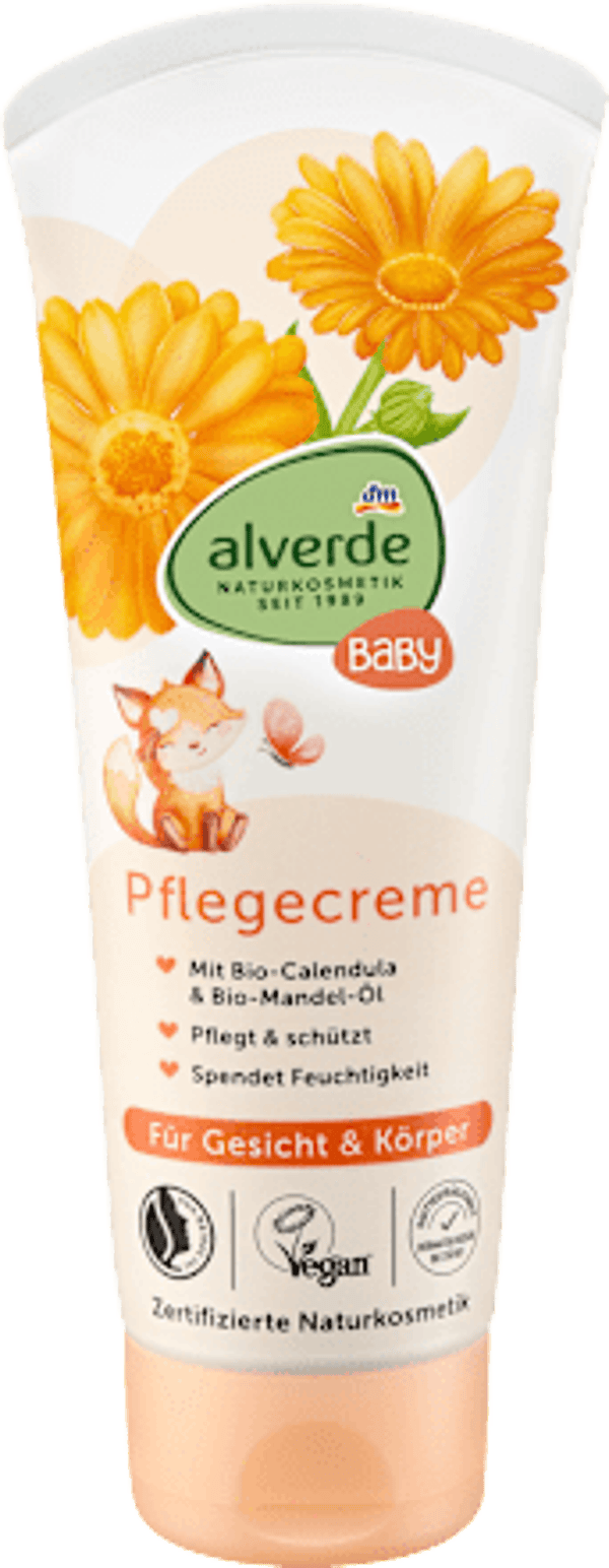 Alverde BABY verzorgende crème voor lichaam en gezicht, 100 ml