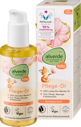 Alverde BABY verzorgende amandelolie, 100 ml