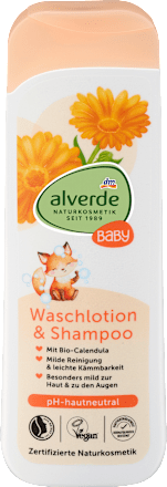 Alverde BABY waslotion en shampoo, 250 ml