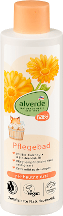 Alverde BABY verzorgend badje met calendula en amandelolie, 200 ml