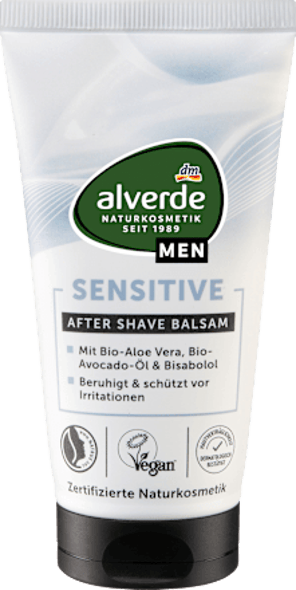 Alverde MEN Sensitive after shave balsem, 75 ml