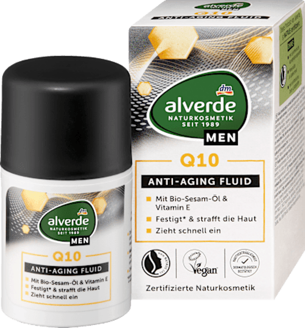 Alverde MEN Q10 Anti-Aging Fluid, 50 ml